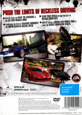 Burnout Dominator (Asia) box cover back